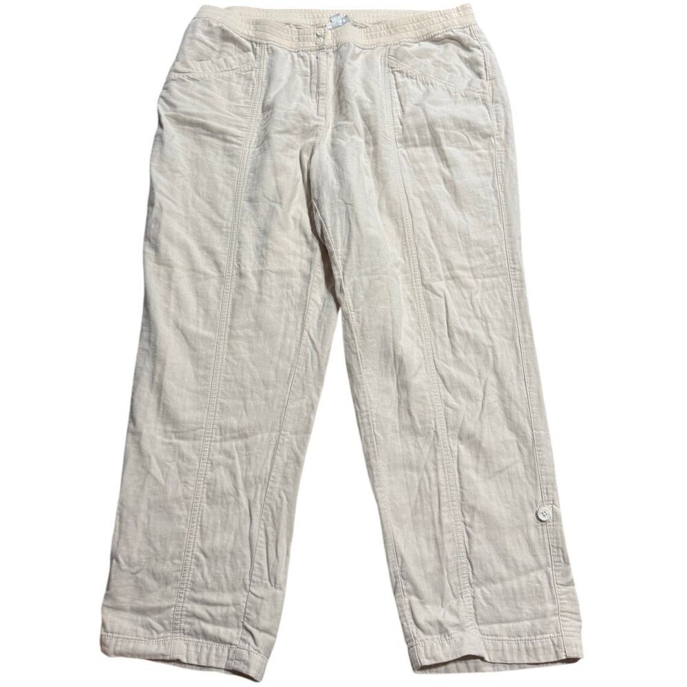 J. Jill Gauzy Pull On Casual Pants Womens Plus Size 18 100% Cotton WPT025934